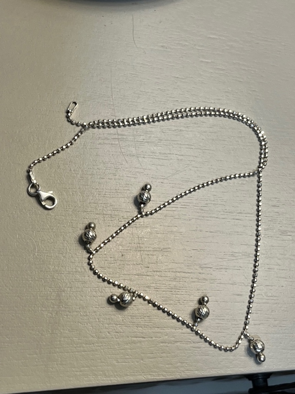 Silver .925 Necklace with Five Droplet Charms